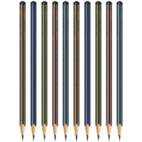 Flair Creative Series Neo-Dark 2B Extra Dark Graphite Triangular Pencil | Sharpener & Eraser Included In The Box | Pack Of 20 Pencils