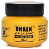 Little Birdie Home Decor Chalk Paint Mango Crush - 120Ml| Chalk Paint For Canvas, Wood Furniture, Wall, Home Decor, Glass, Terracotta Pots | Multi Surface Paint
