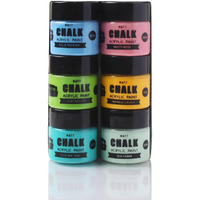 Little Birdie Home Decor Chalk Paint - 6Pcs X 20Ml 1 Kit (Colour Fusion) | Chalk Paint For Canvas, Wood Furniture, Wall, Home Decor, Glass, Terracotta Pots | Multi Surface Paint
