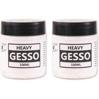 Little Birdie Heavy Gesso For Acrylic Painting 100 Ml| Gesso Primer For Mdf Board, Canvas Pad Board, Oil Painting |Primer For Acrylic Painting, White (Pack Of 2)