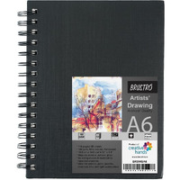 Brustro Artists Wiro Bound Sketchbook, A6 (Small 105 X 148 Mm) Size, 116 Pages, 160 Gsm