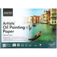 Brustro Artists Oil Painting Glued Paper Pad 300 Gsm A3-10 Sheets | Ideal For Ink, Airbrush, Pencil, Charcoal, Illustration, Design, Manga, Watercolour.