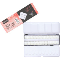 Brustro Empty Watercolour 24 Half Pan Metal Box (Pans Included)