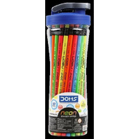 Doms Neon R/T Pencil 50 Pcs Pencil Sipper, Grey
