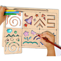 Webby Diy Art & Craft Wooden Drawing Kit| Stencil For Kids I My First Drawing Kit, Birthday Gift, Art Slate For Kids, Boys & Girls