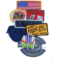Daily Crafts Styles Pack Of 5 Logos Random Assorted Embroidered Patches, Bright Vivid Colors, Sew On/Iron On Patch Applique For Clothes, Dress, Hat, Jeans, Diy Accessories