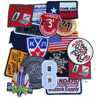 Daily Crafts Styles Pack Of 5 Logos Cartoon Flags Badges Embroidered Patches, Bright Vivid Colors, Sew On/Iron On Patch Applique For Clothes, Dress, Hat, Jeans, Diy Accessories (Design 11)