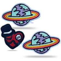 Daily Crafts 3 Pcs Iron On Patch| Space Nasa Planets Themed Diy Fabric Repair Patches For Jeans Jackets Hats| Iron On Fashion Accessories (Combo 9)