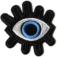 Daily Crafts Eyeball Goth Punk Retro Appliqued Iron On/Sew On Embroidery Patch Iron On Patches Jacket Patches Free Size Unisex
