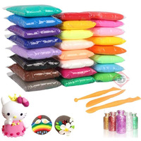 Firstly Traders 12 Color Air Dry Clay Set For Jewellery Earring Making Beginners Kit Clay Rings(Basic Colors)Modelling Tools With Clay + Free Glitter+ Stickers