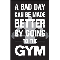 Inephos Gym Fitness Quotes Poster Art Gym Motivation Posters (White, 12 X 18 Inch)
