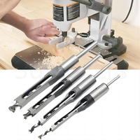 Sunkizzrs High Speed Steel Square Hole Saw Mortising Chisel (Pack Of 1) Woodworking Tool Woodworking Square Drill Bits Auger Drill Bit-Silver (8Mm 5/16)