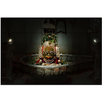 Dharvika Innovations  Mahakal Sparkle Coated Self Adhesive Waterproof Painting Vinyl Poster Without Frame (Design 2, 18X24 Inch)
