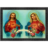Dharvika Innovations Jesus Christ Paintings For Living Room, Jesus Christ Painting Wall Decoration, Jesus Christ Photo Frame For Wall Decoration 266 (11X14 Inch) Black