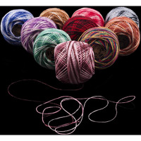 Rsp Quality Bit Embroidery Material Crochet Mercer Cotton Thread Yarn For Knitting And Craft Making (10 Ball, Multicolor)
