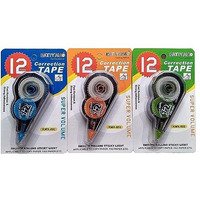 Eclet Correction Tape - Pack Of 2 Pcs Correction Tape 18 Meter X 5 Mm, For Journal, Correction Pen, Whitener For Correction, Stationary Items, Correction Pen Tape (Any 2 Random Color Sent) E