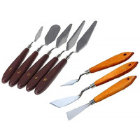 House Hatch Set Of 8Pcs Stainless Steel Painting Palette Knives With Wooden Handle Of Different Shape And Size Spatula Palette Knife For Artist Canvas Oil & Acrylic Paint Color Mixing