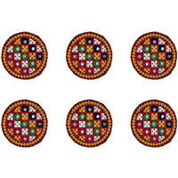 Foliam Navratri Traditional Patch With Multi Color For Bridal Lehenga Chaniya Choli & Blouse, Bags, Craft Material Etc (Set Of 6) (Design -8)