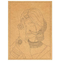 Sure Laser Cut Mdf Wood Design Bride Pattern On Diy Card Drawing Diy Cutout For Arts And Crafts Purpose,Home Decor,Lippan Art Decoration. (1)