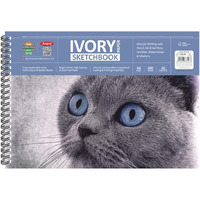 Anupam Ivory Sketch Book A4 Size Spiral-Bound Sketchpad Acid Free Paper 180 Gsm (20 Sheets, 40 Pages)