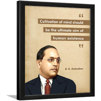 Chaka Chaundh Acrylic Motivational Quotes Frames, Fit B. R. Ambedkar Quotes Wall Frames For Office (14X11 In), Composite Wood (Multicolour)