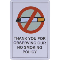 Store2508 Vintage Metal Tin Sign Poster  Thank You For Observing Our No Smoking Policy 30X20 Cm