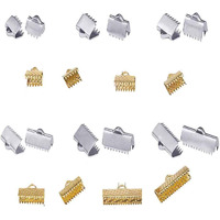 Diy Crafts Pack Of 2 Sets 36X2, Silver Package Include As Title, 72 Pcs 304 Steel Ribbon Bracelet Bookmark Pinch Crimp Clamp End Findings Cord En(Pack Of 2 Sets 36X2, Silver Package Include As Title)