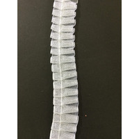 Sync Frill Lace Border White Laces For Dresses Blouse Dupatta 9 Mtrs Saree Gowns Pleated 1 Inch Curtains Decoration Women Fancy Craft