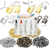 Diy Crafts Pack Of 50 Pcs, Silver Colour, 50 Pcs, Steel Fold Over Crimp Cord Ends Leather Ribbon Ending Clasp Tips Clamp Jewelry Conn (Pack Of 50 Pcs, Silver Colour)