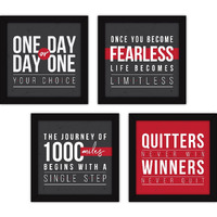 Fatmug Synthetic Quote Small Square Wall Painting Frames With Glass, (Multicolour, 9X9 Inch)