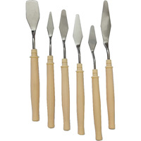 Imprint 6 Piece Pallet Knife Made Of Stainless Steel With Plastic Handle