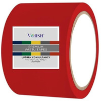 Voiish Vastu Dosh Correction Tape For Vastu Dosh Remedy/Heavy Duty Vinyl Tape, Vastu Correction For Bathroom And- 4 Inches X 22 Meters, Heavy Duty Vinyl For Home And Office (Red)