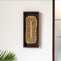 Exclusivelane Recycled Wooden Wall Dcor Hanging Items For Living Room | 'Jubilant Jute' Handcrafted Wall Hangings For Home Decoration (14 Inch)