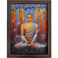Elegance Budha Wall Art Painting Frames For Living Room Bedroom And For Home Decor Painting Size- 10.25 Width X 13.25 Height Inch
