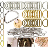 Diy Crafts 5 Pcs, Silvery, Metal D Ring Semi-Circular D Ring For Hardware Bags Ring For Diy Accessories Jewellry, Bags, Wallets And Luggage (5 Pcs, Silvery)