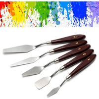 Scenty  Palette Knive Painting Knife Set, 5 Pieces Stainless Steel, Oil Painting Accessories, Color Mixing Tools For Oil, Acrylic, Canvas