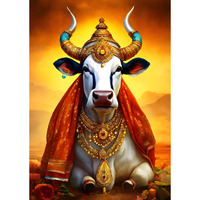 Nandi Poster For Home | Nandi Sticker For Wall | Shiva Nandi Poster | Nandi Idol Poster | Nandi Maharaj Poster | Nandi Vahana Wall Sticker | Nandi Posters For Pooja Room, Living Room