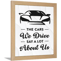 Chaka Chaundh - Car Quotes Wall Frame - Car Wall Framed Poster Art Dcor - Car Quotes Wall Poster With Frame  (11 X 14 Inches)