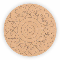 Sure Laser Cut Mdf Wood Round Design With New Patter Inside The Circle For Home Decor Diy Round Cutout For Arts And Crafts Purpose,Home Decor,Lippan Art Decoration (8 Inch)
