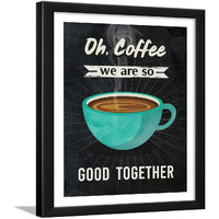 Chaka Chaundh - Coffee Frames For Cafe - Coffee Posters For Wall With Frame - Coffee Quotes Wall Frames - Coffee Frames For Wall & Kitchen -Quotes Wall Frames For Dining Room - Food Quotes Frames For Home & Cafe (13.6 X 10.6 Inches)