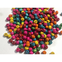 Omx Multi Colour Round Wooden Beads Bunch (1800 Pc, 300 Gram) 8 Mm For Jewellery Making, Beading & Art Craft Work
