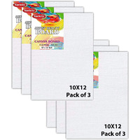 Variety Canvas 6 Piece 10 X 12 Inch Size, A4 Canvas Boards For Painting, Artist Canvas Panels