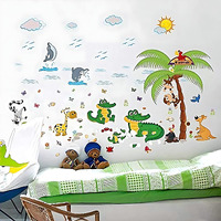 Jaamso Royals Kids Jungle Animal' Wall Sticker (Vinyl, 47 Cm X 5.1 Cm X 5.1 Cm)