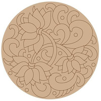 Sure Laser Cut Mdf Wood Round Design With New Pattern Design's Inside For Diwali Rangooli With Shape Drawing Diy Round Cutout For Arts And Crafts Purpose,Home Decor,Lippan Art Decoration. (12 Inch)