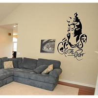 Stickersyard Om Namah Shiva Wall Sticker & Decal (Color- Black, Matte Finish Pvc Vinyl 46Cm X 76Cm)