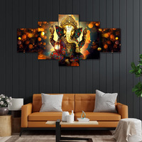 Perpetual Wall Painting For Living Room - Set Of Five, 3D Scenery Wall Painting For Bedroom Large Size With Frames For Wall Decor And Home Decoration, Hotel, Office (75 Cm X 43 Cm) G2I
