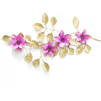 Artact Wall Branch Of Flowers (Roseate Rose)