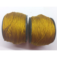 Omx 1Mm, 2 Rolls, Total 200 Mtr, Nylon Chinese Knotting For Macrame Ideally Used For Jewelry Making (Bracelets, Necklaces), Bags Craft Projects.(Panja Dori) (Golden Colour)