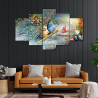 Perpetual Wall Painting For Bedroom - Set Of 5, 3D Scenery Wall Painting For Living Room Large Size With Frames For Wall Decor And Home Decoration, Hotel, Office (75 Cm X 43 Cm) 1730K3V