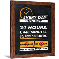 Chaka Chaundh - Motivational Quotes Frames - Framed Posters - Quotes Frames For Office, Student, Entrepreneur - Time Quotes Wall Frames - Posters With Frame (Time Is Limited - Black Vintage)